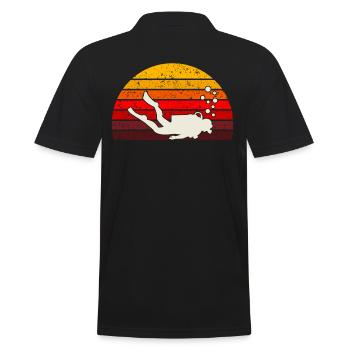 Geschenk Taucher Taucher - Männer Poloshirt - Schwarz - Hinten - Kai (181cm)