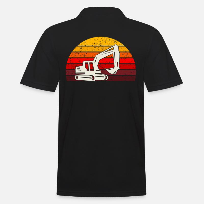 Retrobagger T-Shirt Bagger Seite - Männer Poloshirt - Schwarz