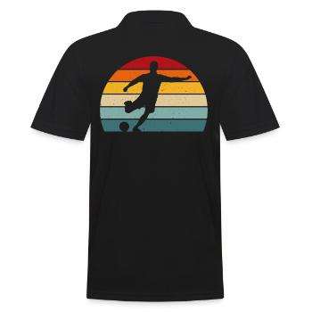 retro footballer t-shirt football - Polo Homme - noir - Dos - Kai (181cm)