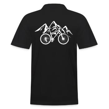 Mountain bike MTB mountain bike - Men's Polo Shirt - black - Back - Kai (181cm)