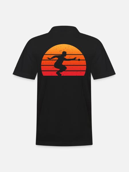 retro bocce ball pétanque - Men's Polo Shirt - black
