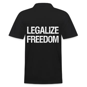 LÉGALISATION DE LA PAIX LIBERTÉ LIBERTÉ - Polo Homme - noir - Dos - Kai (181cm)
