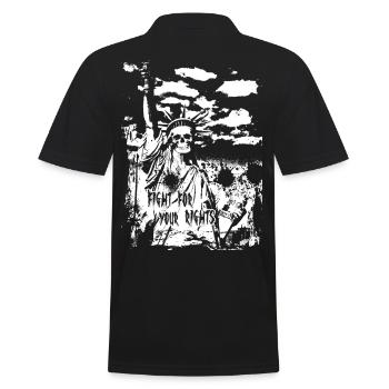 Fight for your Rights - Männer Poloshirt - Schwarz - Hinten - Kai (181cm)
