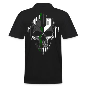 Techno Skull - Men's Polo Shirt - black - Back - Kai (181cm)