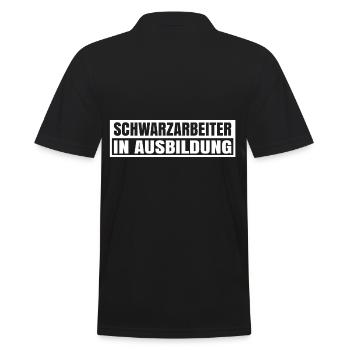 Schornsteinfeger Glücksbringer Kaminfeger Sottje - Männer Poloshirt - Schwarz - Hinten - Kai (181cm)