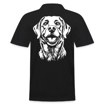 Labrador Portrait Retriever Labbi Dogs Dog - Men's Polo Shirt - black - Back - Kai (181cm)