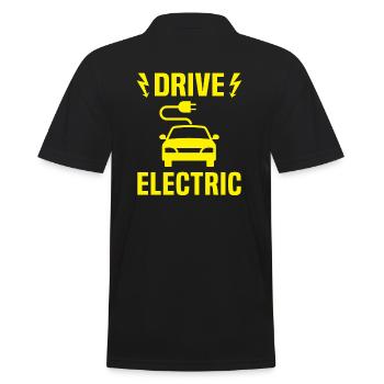 Drive electric electric car - Men's Polo Shirt - black - Back - Kai (181cm)