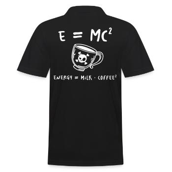 Energy Milk Coffee Chemistry - Männer Poloshirt - Schwarz - Hinten - Kai (181cm)