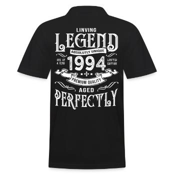 1994 anniversaire vintage né en 1994 - Polo Homme - noir - Dos - Kai (181cm)