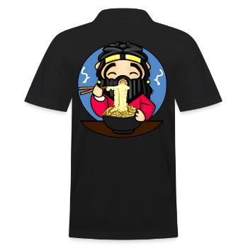 Ramen connoisseurs - Men's Polo Shirt - black - Back - Kai (181cm)