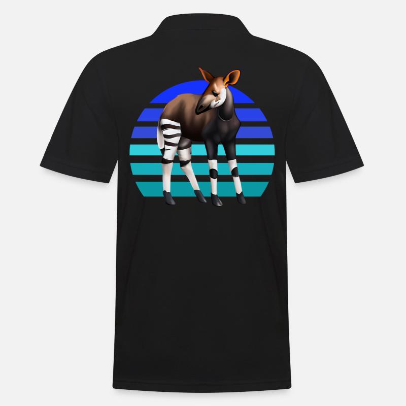 Süßes Okapi - Männer Poloshirt - Schwarz