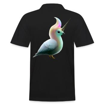 Unicorn Bird - Men's Polo Shirt - black - Back - Kai (181cm)