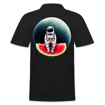 Astronaute sur pastèque - Polo Homme - noir - Dos - Kai (181cm)