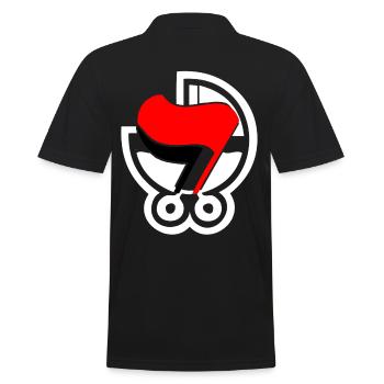 ANTIFA - Men's Polo Shirt - black - Back - Kai (181cm)