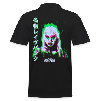 célèbre Ravepunk Cold Green Glitch - Polo Homme - noir - Dos - Kai (181cm)