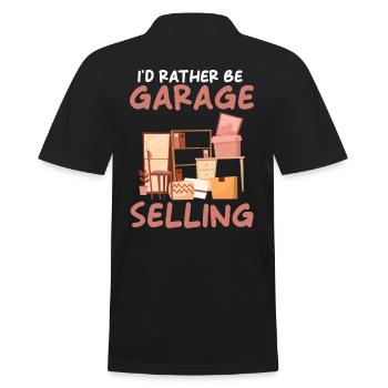 Garage sale slogan - Men's Polo Shirt - black - Back - Kai (181cm)