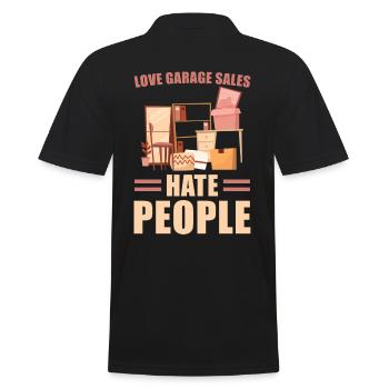 Garage sale slogan - Men's Polo Shirt - black - Back - Kai (181cm)