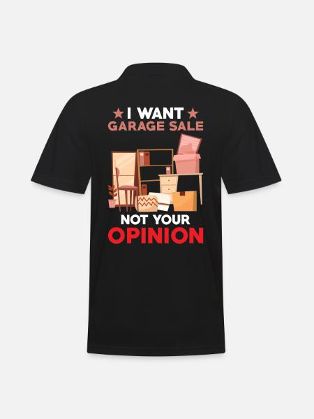 Garage sale slogan - Men's Polo Shirt - black
