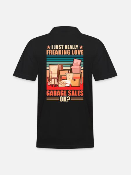 Garage sale slogan - Men's Polo Shirt - black