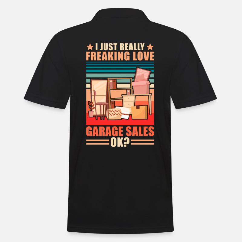 Slogan de vente de garage - Polo Homme - noir