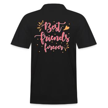 Best Friend forever - Männer Poloshirt - Schwarz - Hinten - Kai (181cm)