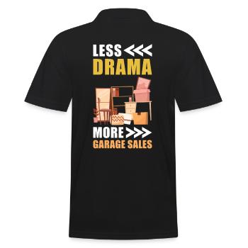 Garage sale slogan - Men's Polo Shirt - black - Back - Kai (181cm)