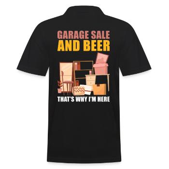 Garage sale slogan - Men's Polo Shirt - black - Back - Kai (181cm)