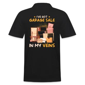 Garage sale slogan - Men's Polo Shirt - black - Back - Kai (181cm)