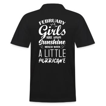 Anniversaire de février Disant Filles Femmes - Polo Homme - noir - Dos - Kai (181cm)