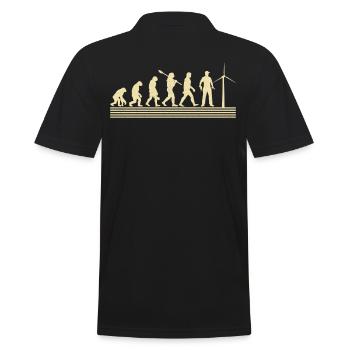 Development of turbine mechanics - Men's Polo Shirt - black - Back - Kai (181cm)