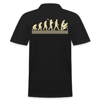 Physiotherapeut Assistant Evolution - Männer Poloshirt - Schwarz - Hinten - Kai (181cm)