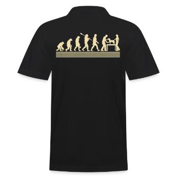 Veterinärentwicklung - Männer Poloshirt - Schwarz - Hinten - Kai (181cm)