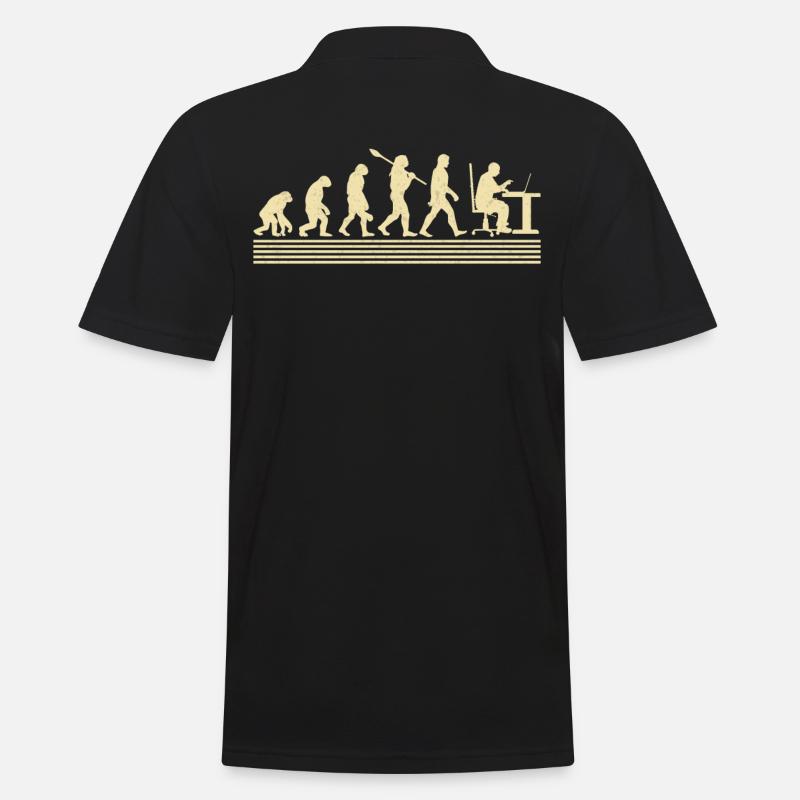 Evolution Des Computerprogrammierers - Männer Poloshirt - Schwarz