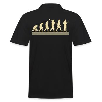 Evolution Des Gymnasiallehrers - Männer Poloshirt - Schwarz - Hinten - Kai (181cm)