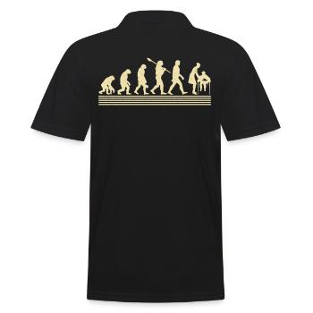 Evolution Of the Middle School Teacher - Men's Polo Shirt - black - Back - Kai (181cm)