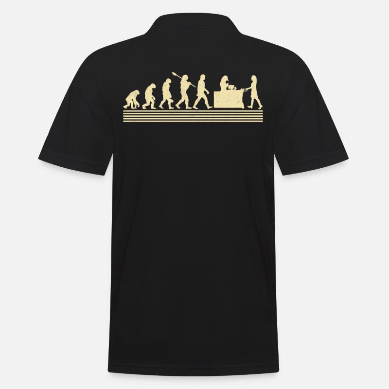 Kassierer-evolution - Männer Poloshirt - Schwarz