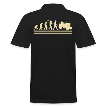 Landwirt-evolution - Männer Poloshirt - Schwarz - Hinten - Kai (181cm)