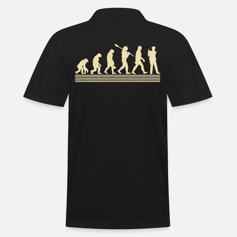 Evolution of the Policeman - Men's Polo Shirt - black