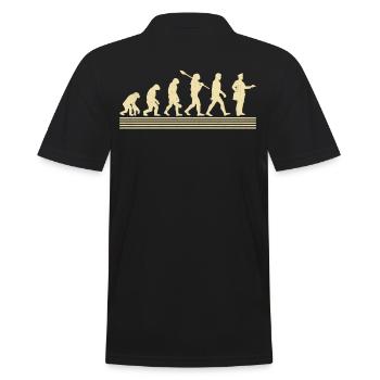 Postman-evolution - Männer Poloshirt - Schwarz - Hinten - Kai (181cm)