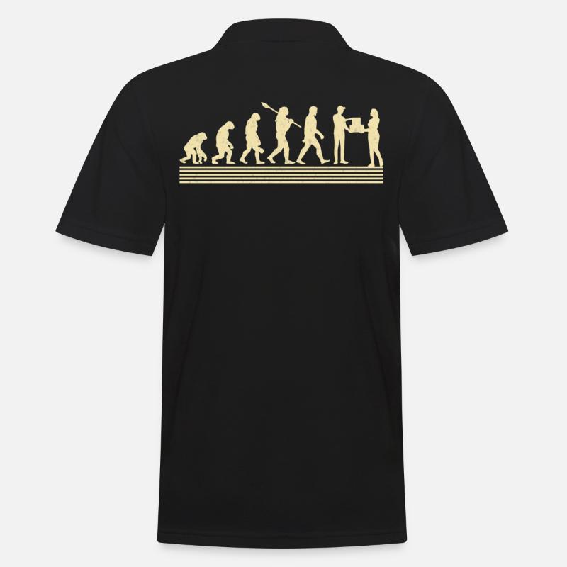 Paketträger-evolution - Männer Poloshirt - Schwarz