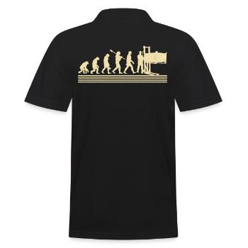 Evolution of factory workers - Men's Polo Shirt - black - Back - Kai (181cm)