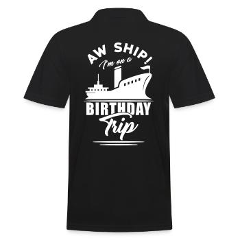Cruise Birthday Trip - Men's Polo Shirt - black - Back - Kai (181cm)