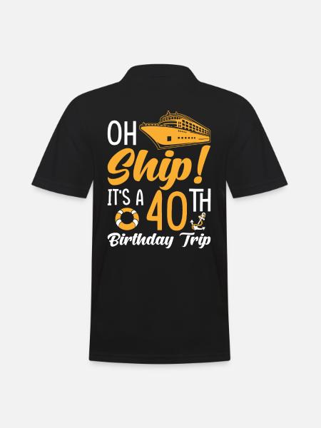 Cruise 40th Birthday Trip - Men's Polo Shirt - black