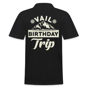 Vail Geburtstagsreise Vail - Männer Poloshirt - Schwarz - Hinten - Kai (181cm)