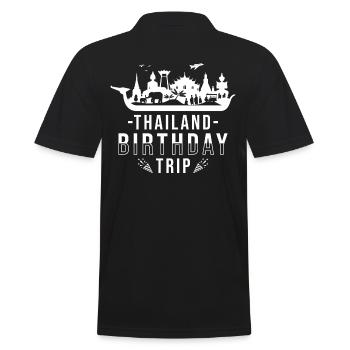 Voyage d’anniversaire en Thaïlande Thaïlande - Polo Homme - noir - Dos - Kai (181cm)