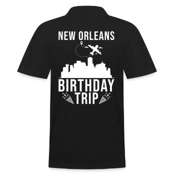 New Orleans Birthday Trip New Orleans - Men's Polo Shirt - black - Back - Kai (181cm)