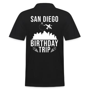 San Diego Geburtstagsreise San Diego - Männer Poloshirt - Schwarz - Hinten - Kai (181cm)