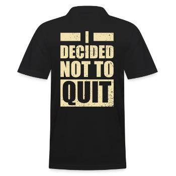 Fitness Gym Motivation - Männer Poloshirt - Schwarz - Hinten - Kai (181cm)
