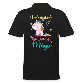 Croyance en la Licorne Sort Magique Licorne - Polo Homme - noir - Dos - Kai (181cm)