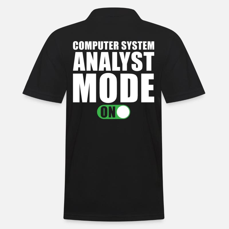 Computer System Analyst Gift - Men's Polo Shirt - black